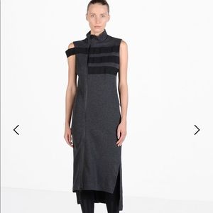 Y-3 3-STRIPES TRACK DRESS gray